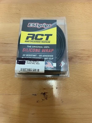 ENVOLTURA DE CINTA DE MANILLAR DE SILICONA ESI Grips RCT ~ negra Foto 1 de 3