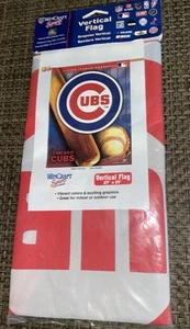 Chicago Cubs Vertical Hanging Flag Banner 27” X 37” Yard Lawn Outdoor Indoor - Picture 1 of 3