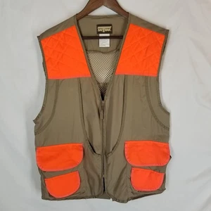 Vintage SafTBak Bird Duck Hunting Vest Tan Blaze Orange Unisex Size XL Mesh Back - Picture 1 of 12