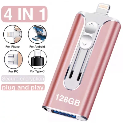4in1 128G 1TB Flash-Laufwerke 3.0 USB Stick Externer Speicher für iPhone Android - Bild 1 von 4