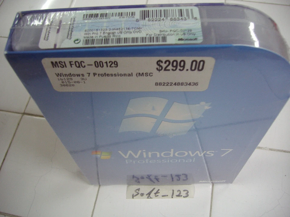Microsoft Windows 7 Professional Full 32 & 64 Bit DVD MS WIN PRO=NEW SEALED BOX= - Image 1 of 4