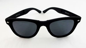 Klappbare Sonnenbrille schwarzes Gestell Retro-Stil neu im Karton Kordelzug Etui  - Bild 1 von 12