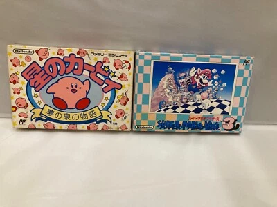 Lot Super Mario Bros. 3 HOSHI NO KIRBY DREAM FC Famicom NES NTSC-J Japan Import - Image 1 of 4