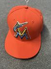 Miami Florida Marlins Hat Mlb New Era 59Fifty 7 1 8 Fitted Orange Baseball Cap
