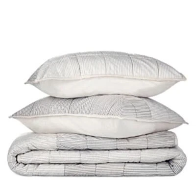 msr$448 Nate Home by Nate Berkus Linear Squares Quilt Set King/California King - Image 1 of 4