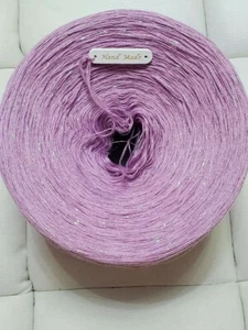 BOBBEL-TEUFEL Ametyst Uni Bobbel 3 fädig Lacegarn Lurex Irise Perlmutt  Stricken - Bild 1 von 3