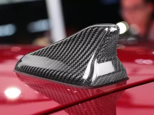 Real Carbon Fiber Roof Fin Antenna Cover Shell Fits Forte Niro Optima Soul - Picture 1 of 7