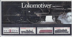 Denmark Danmark - "RAILWAYS ~ LOCOMOTIVES" Stamp Presentation Pack 1991 - Picture 1 of 3