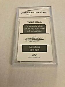 2011 Leaf Draft Metal Titus Young Printing Plate 1/1 Real 1 Of 1 Rare BCCG