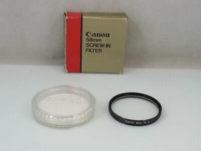 Canon Screw-In UV Filter 58 mm 1x Camera Photo with Screw Mount - Image 1 of 4