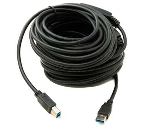 USB 3.0 Repeater Cable 20 m Type A Male to B Male Adapter in Black - Picture 1 of 4