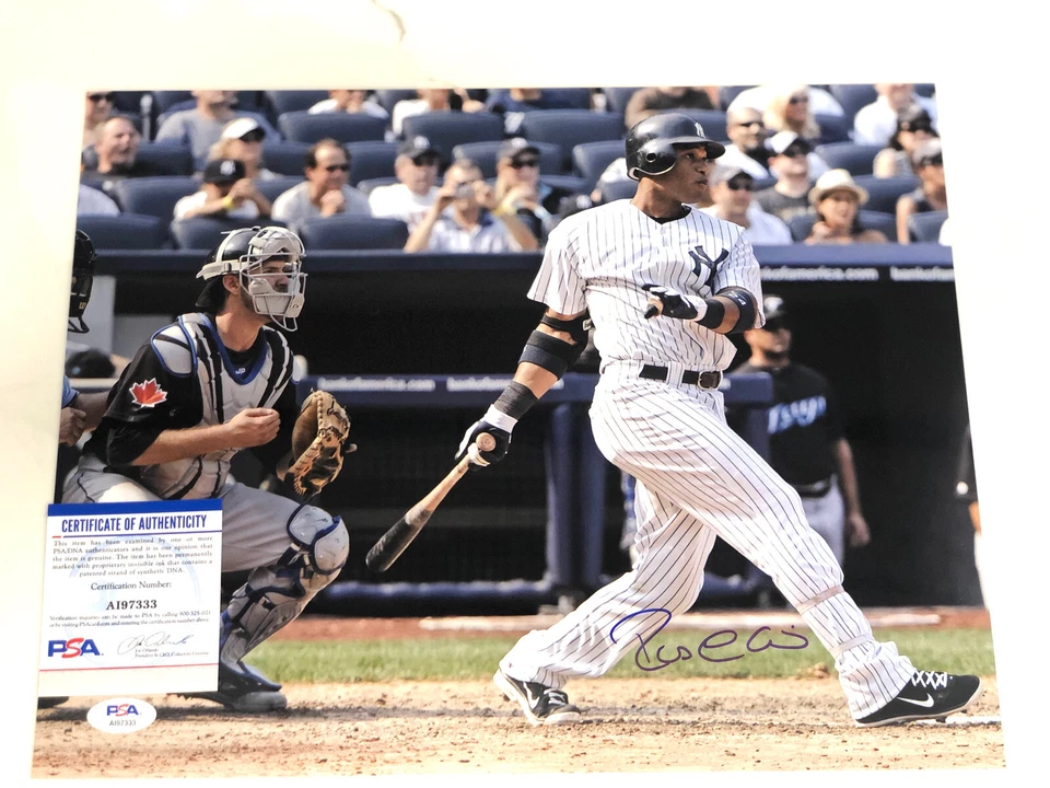 ROBINSON CANO HAND SIGNED 11x14 PHOTO NEW YORK YANKEES WS PSA DNA - Image 1 of 1