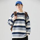 Men's Spring Loose Fashion Pullover Casual Trendy Round Neck T-Shirt Top