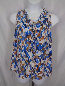 Blusa Top Cabi Jigsaw Volantes Sin Mangas Botón Talla XL Estilo 6106 - Imagen 1 de 8