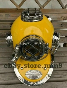 18''Vintage Replica Antique Us Navy Diving Helmet Mark V Deep Sea Divers Helmet - Picture 1 of 6
