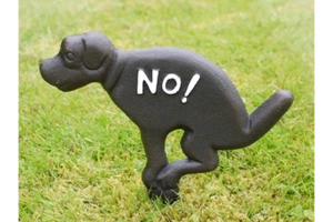 Nº4897 Sin montones de perros cartel perro No a montones de hierro fundido ¡Nuevo!! - Imagen 1 de 4