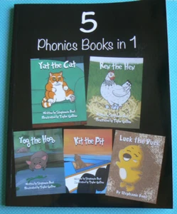 5 Phonics Books in One 1, Short Vowel sounds,Stephanie Bunt/Taylor Gallion LN - Imagen 1 de 13