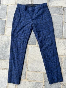 Banana Republic Pants Women's 4 Navy Wool Blend Camo Ryan Slim Fit Career Wear - Picture 1 of 7