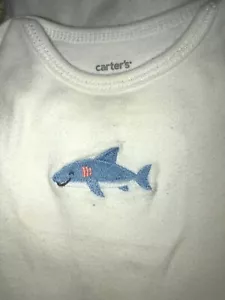 CARTERS Shark BABY BOY GIRL 9 MONTHS ONE PIECE Baby Shark - Picture 1 of 2