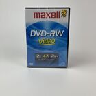 Maxell 5 pk DVD-RW Video Sealed In Package Rewritable Single Sided Black Case