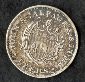 Yorkshire Leeds 19th Century Silver Token D31 1812 Shilling Smalpage & Lumb - Picture 1 of 2