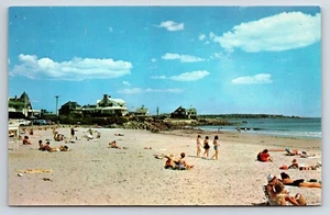Postcard Kennebunk Beach, Kennebunk, Maine, Sand, Swimming, Families  - Picture 1 of 2