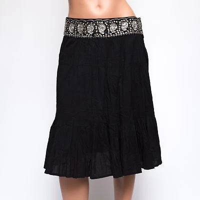 Falda Campesina BCBGmaxaxria Negra Lentejuelas $150 XS  Foto 1 de 4