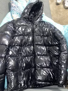CALVIN KLEIN MEN'S WATER RESISTANT 2° F PUFFER BLACK SHINE JACKET SIZE L - Picture 1 of 3