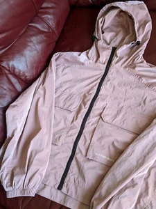 Calvin Klein Pearlescent Hooded Windbreaker - Pink - Women's XL - Lightly Used - Picture 1 of 12