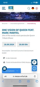 Eintrittskarten, Konzertkarten, Tickets, Veranstaltungskarten QUEEN in Erfurt - Bild 1 von 1