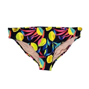 Tabitha Brown x Target Bikinihose schwarz bunt tropisch Zitronenmuster 3X NEU - Bild 1 von 8