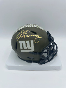 Eli Manning Autographed NY GIants Salute to Service Mini Helmet (Fanatics)