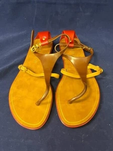 SERGIO ROSSI Women's Multicolor open toe Sandals SIZE 5 - Picture 1 of 2