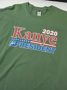 "Kanye For President 2020 T-Shirt, Größe 2XL, grün, 25,5x31" - Bild 1 von 14
