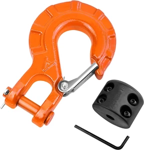 Upgrade Heavy Duty Winch Hook Forged Steel 3/8" Grade 70 Safety Latch Winch Cabl - Picture 1 of 7