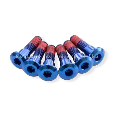 6x Triumph Daytona 900 Blue Titanium Front Disc Rotor Bolts with Thread-lock - Изображение 1 из 3