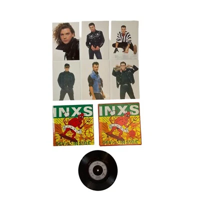 Vintage 80’s INXS Devil Inside 7" Vinyl LP 1987 Limited Edition Postcards - Image 1 of 4