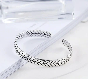Bracciale Vintage Braccialetto Argento Sterling 925 Modello Serpentina Boemia UK - Foto 1 di 9