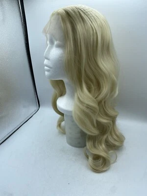 Natural Full Lace Front Hair Wigs for Women, Platinum Blonde - Synthetic Wig - Image 1 of 4