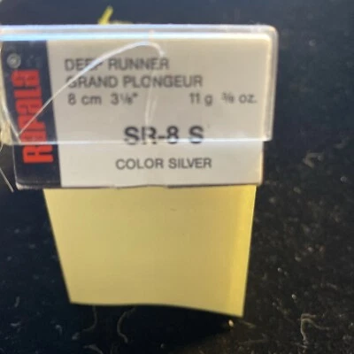 Rapala Shad Rap Deep Runner ST-5 S Silver Black Argente NoirVintage Lure - Image 1 of 4