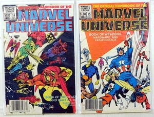 Official Handbook Marvel Universe Lot 2 #14, 15 1984 Marvel Newsstand Comics - Picture 1 of 1