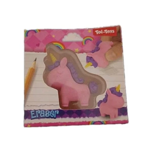 Gomma Da Cancellare Unicorno Toi-toys Eraser Rosa Viola giallo  - Imagen 1 de 2