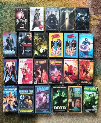 Marvel VHS lot Fantastic Four Nick Fury Blade Hulk Dr Strange Howard The Duck - Image 1 of 4