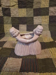 Vintage Mid Century 5 Zoll "Dutch Girls" Keramik Übertopf #201A USA *SELTEN* - Bild 1 von 6