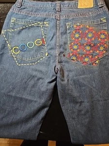 Coogi Jeans Herren 38 x 34 Blau Denim Hose Baggy Streetwear Y2K Wide Leg LESEN - Bild 1 von 13