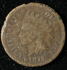 1875 Indian Head Cent, Semi-Key date in Aweful Condition - Picture 1 of 2