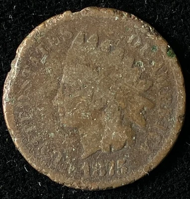 1875 Indian Head Cent, Semi-Key date in Aweful Condition - Image 1 of 2