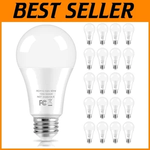 Energy-Efficient 100 Watt Equivalent A19 LED Bulbs - 20 Pack, 13W 1500 Lumens - Picture 1 of 9
