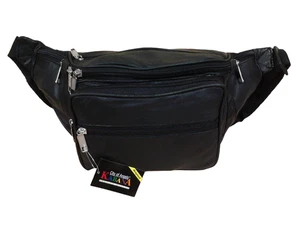Bauchtasche Gürteltasche Geldbörse Freizeit Große Handy Tasche  ECHT LEDER G1003 - Picture 1 of 6
