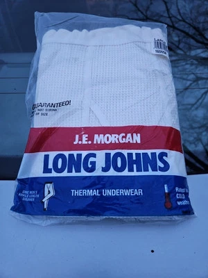J.E. Ropa interior térmica Morgan's larga hasta el tobillo Johns para hombre grande hecha en EE. UU. NUEVA Foto 1 de 3